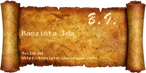 Baszista Ida névjegykártya